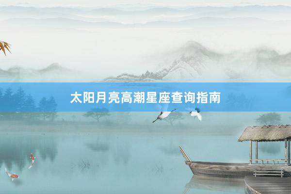 太阳月亮高潮星座查询指南